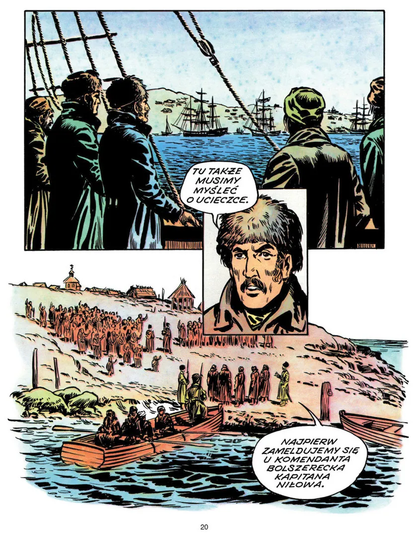 strona komiksu „Zesłańcy”