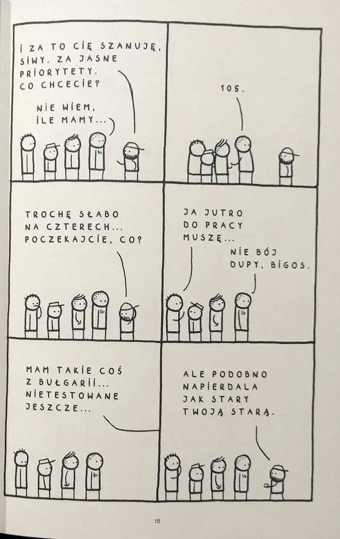 strona komiksu "Tam, gdzie rosły mirabelki"