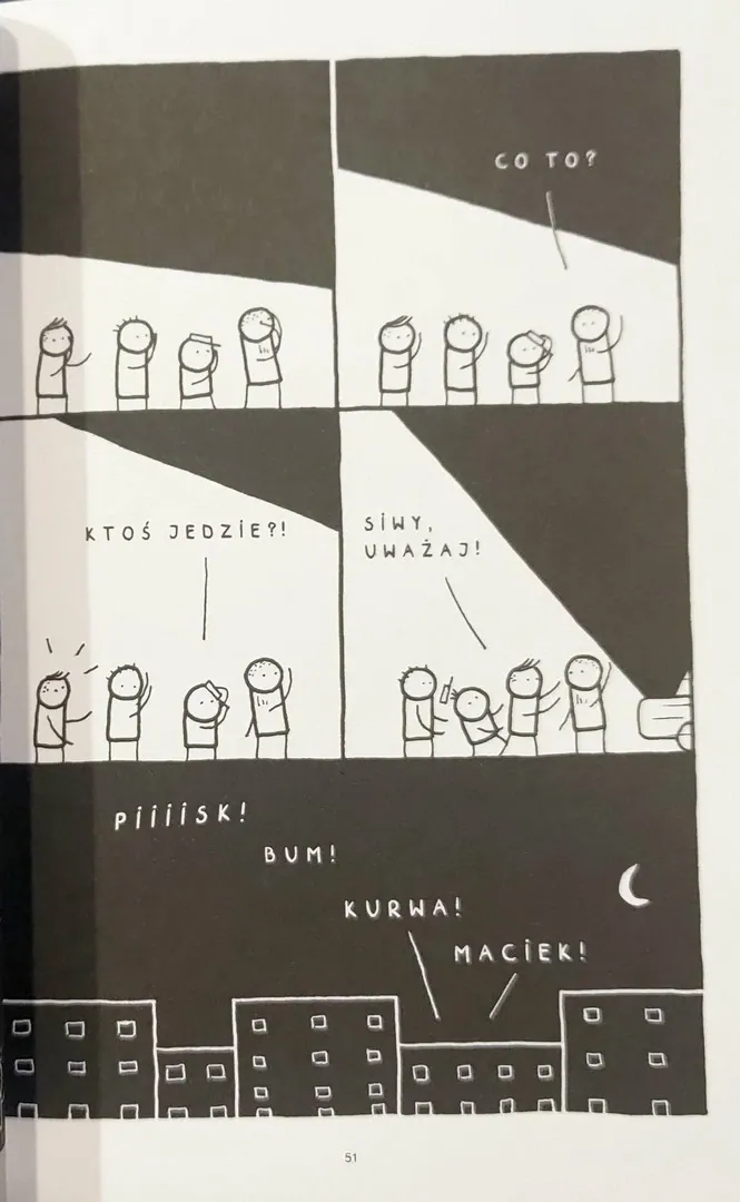 strona komiksu "Tam, gdzie rosły mirabelki"