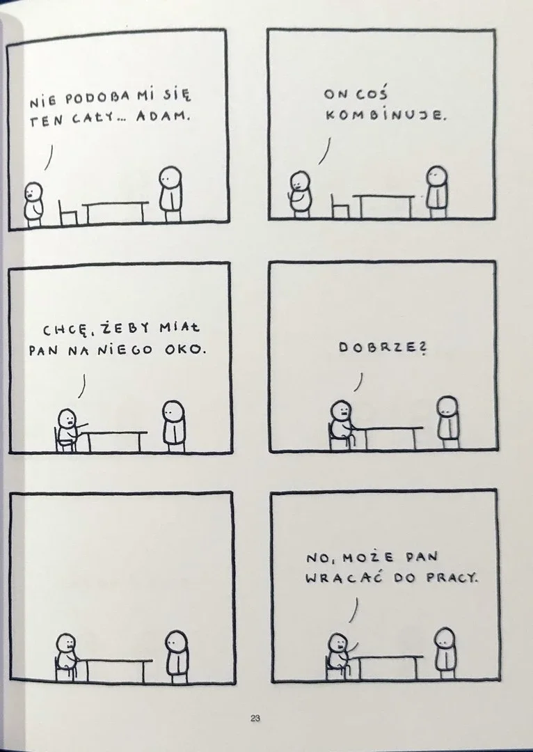 strona komiksu "Przypadek pana Marka"
