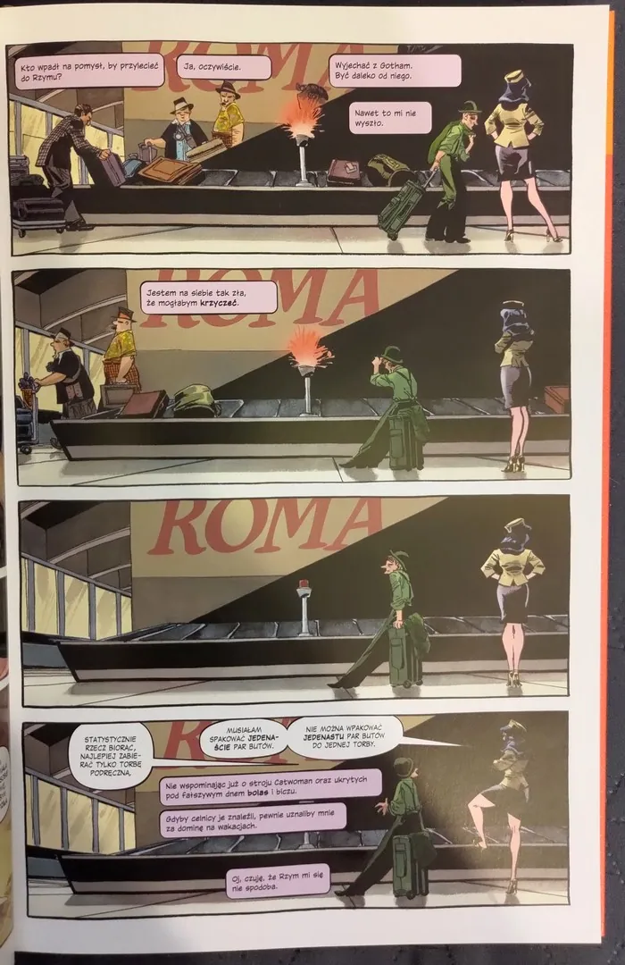 strona komiksu „Catwoman. Rzymskie Wakacje”