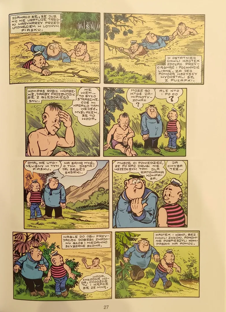 strona komiksu "Kajtek i Koko. Zwariowana wyspa"