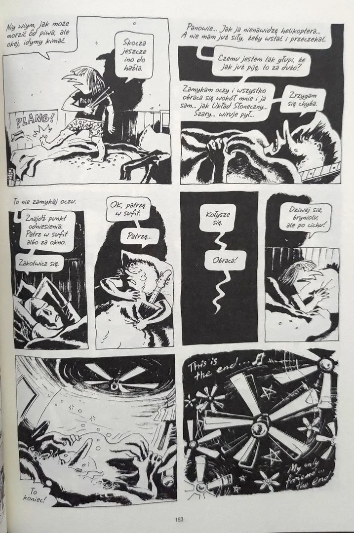 strona komiksu „Będziesz smażyć się w piekle”