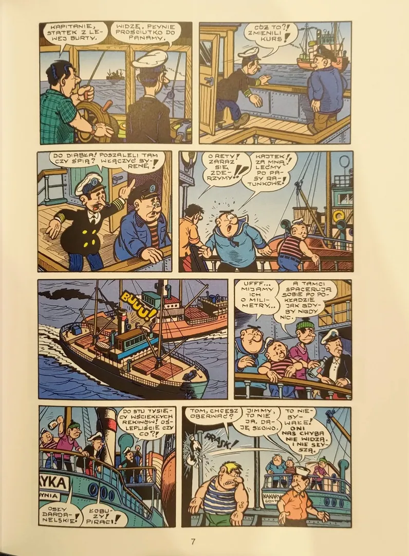 strona komiksu "Kajtek i Koko. Zwariowana wyspa"