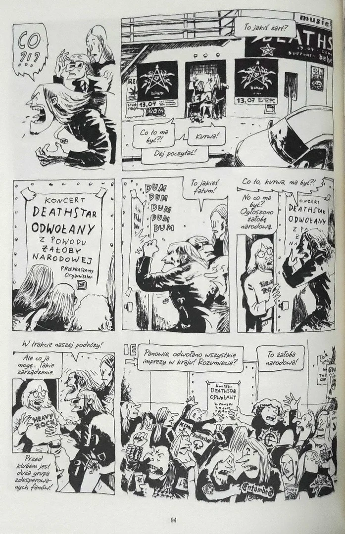 strona komiksu „Będziesz smażyć się w piekle”