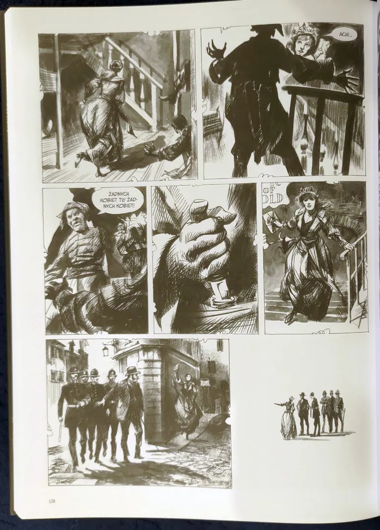 strona komiksu „Przygody Sherlocka Holmesa”