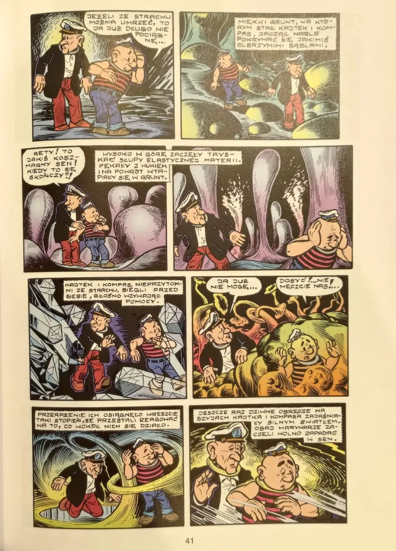 strona komiksu "Kajtek i Koko. Zwariowana wyspa"