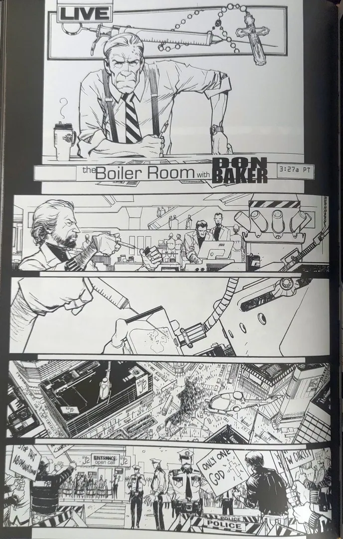strona komiksu „Punk Rock Jesus”