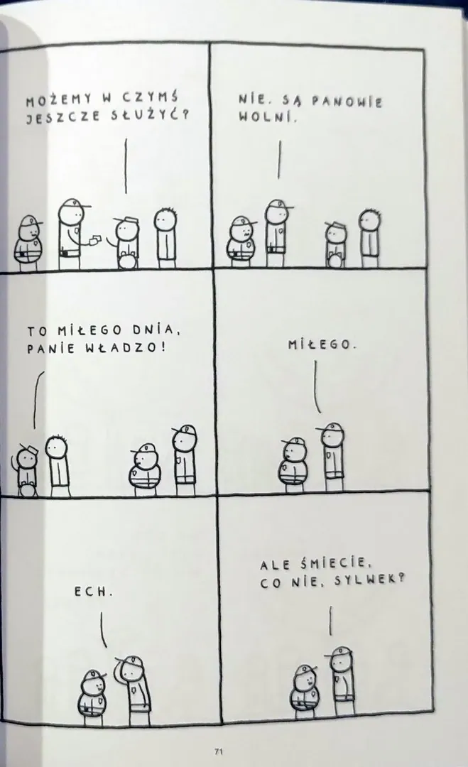 strona komiksu "Tam, gdzie rosły mirabelki"