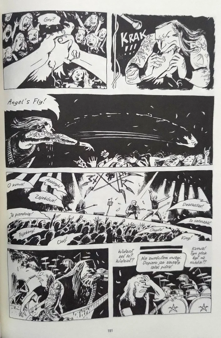 strona komiksu „Będziesz smażyć się w piekle”