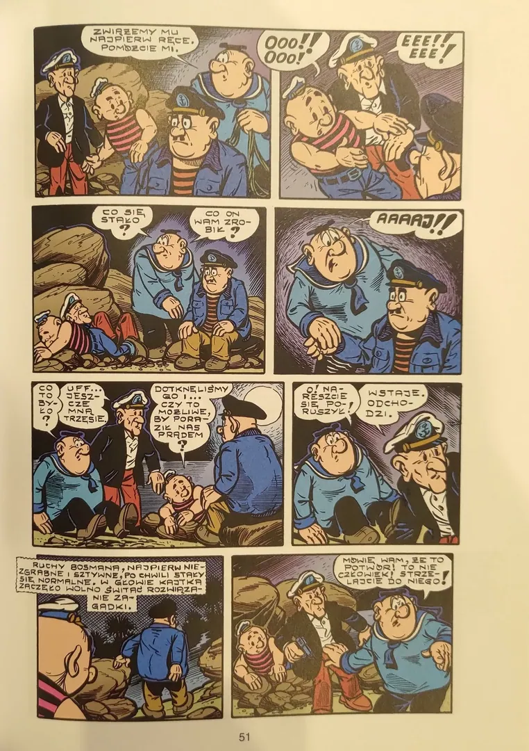 strona komiksu "Kajtek i Koko. Zwariowana wyspa"