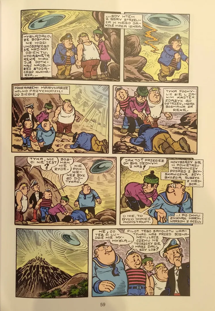 strona komiksu "Kajtek i Koko. Zwariowana wyspa"