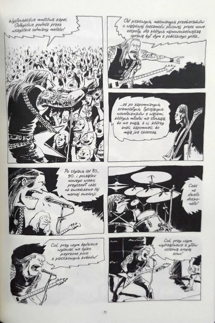 strona komiksu „Będziesz smażyć się w piekle”