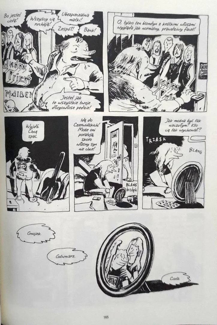strona komiksu „Będziesz smażyć się w piekle”
