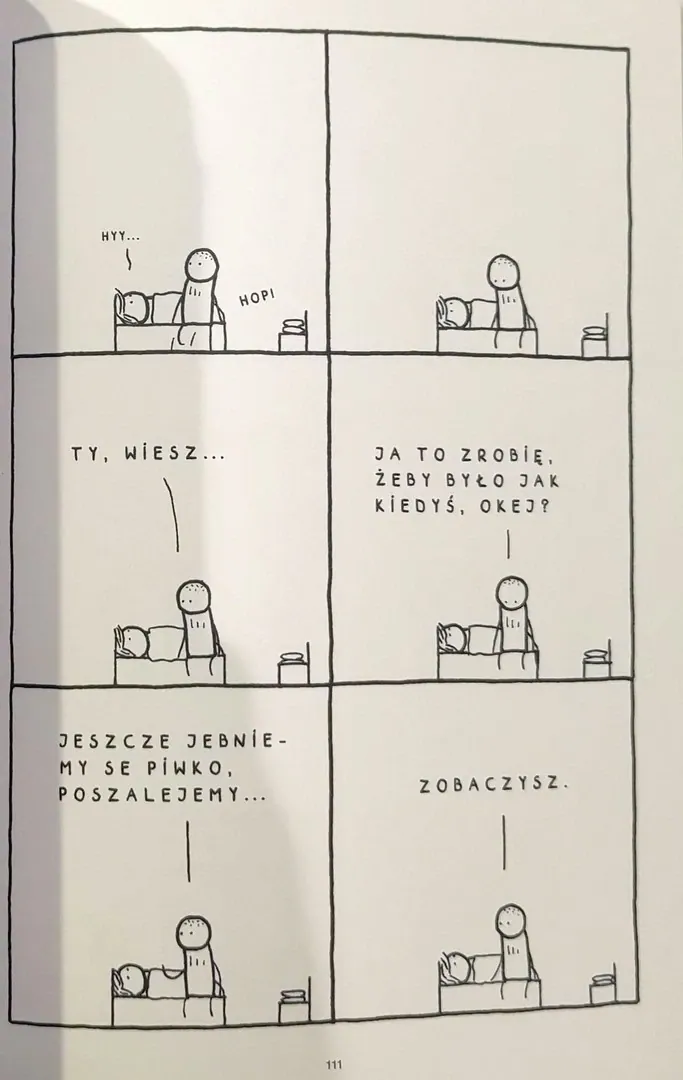 strona komiksu "Tam, gdzie rosły mirabelki"