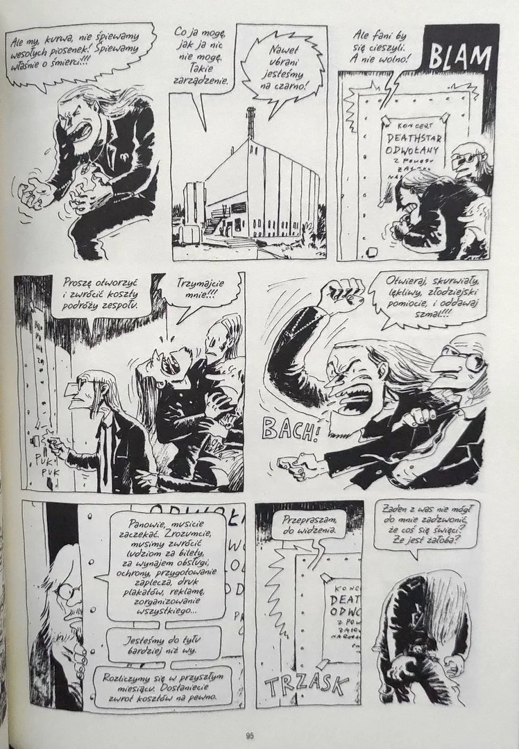 strona komiksu „Będziesz smażyć się w piekle”