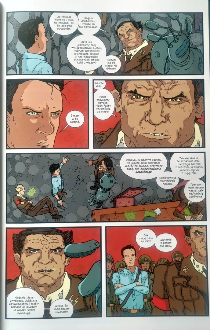 strona komiksu "Projekty Manhattan. Tom 1. Niedobra Nauka"