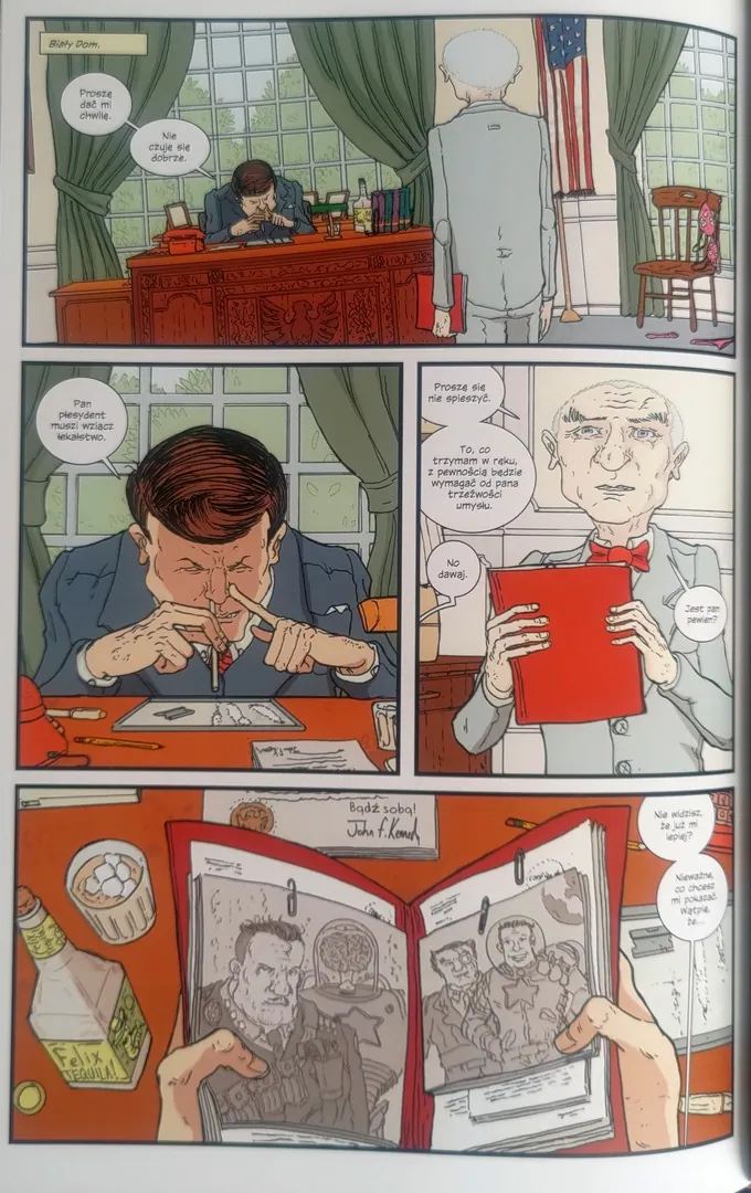 strona komiksu "Projekty Manhattan. Tom 1. Niedobra Nauka"